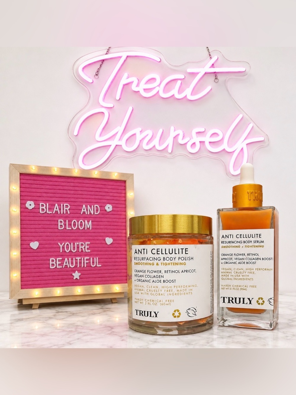 Truly Beauty Anti Cellulite Resurfacing Body Serum & Polish Bundle